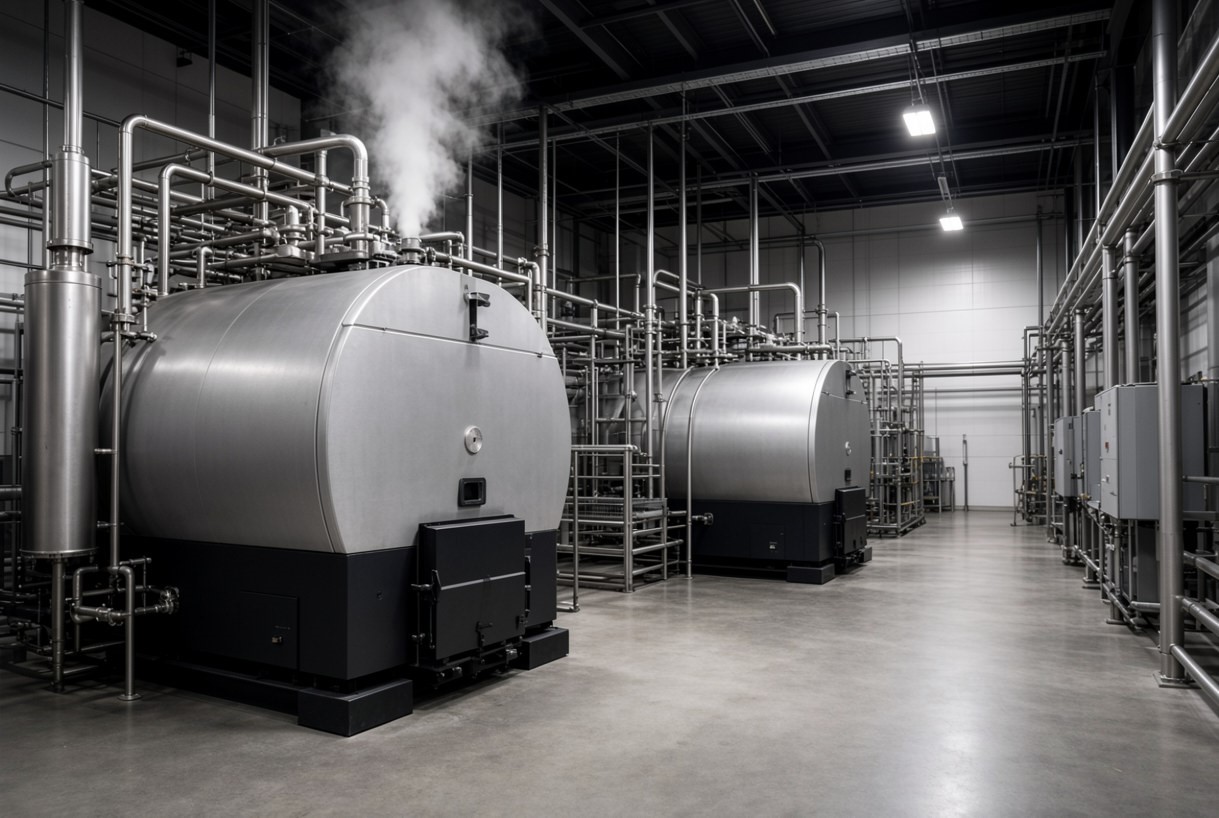 Industrial biomass boiler system