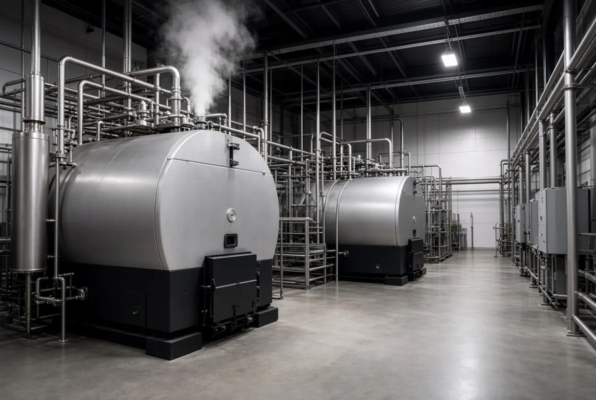 Industrial biomass boiler system